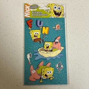 Vintage Sandylion SpongeBob Squarepants 3D Scrapbook Stickers Sheet